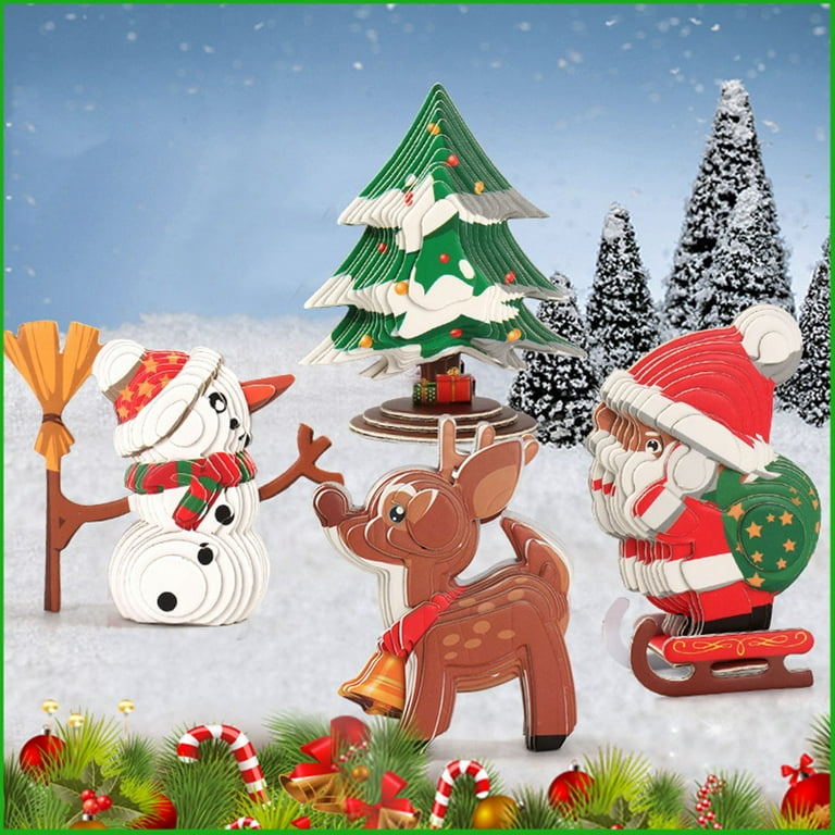  Christmas Wooden Puzzles Toys for Toddlers 1-3, Wooden Puzzles  with Santa Claus, Reindeer, Sock, Tree, Snowman, Gift, Christmas Party  Favors, Boys Girls, Kids Preschool Classroom Exchange Gifts : Toys & Games