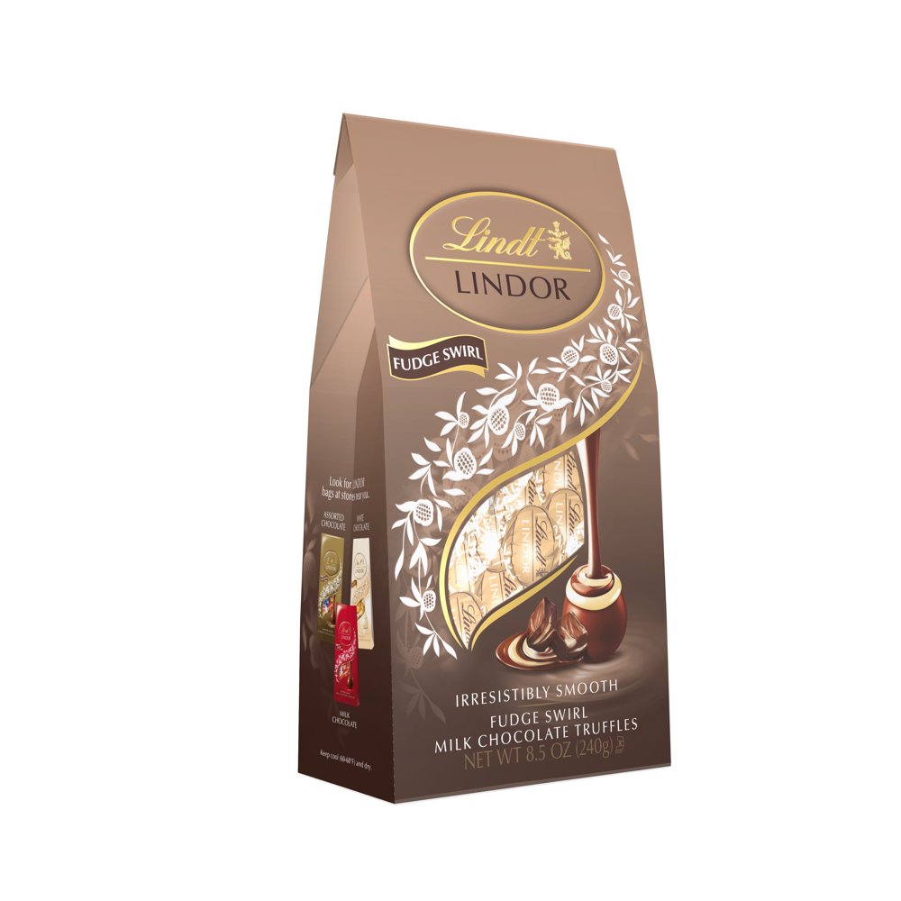 Lindt Lindor Fudge Swirl Milk Chocolate Truffles, 8.5 oz.