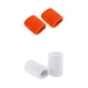 thumbnail image 1 of 2 pares de muñequeras deportivas, muñequeras de algodón suave y elásticas que absorben el sudor. Naranja Blanco, 1 of 9