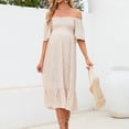 thumbnail image 3 of Maternity Dress for Women Floral Square Neck Maternity Maxi Dress Elegant Smocked Waist Flowy A-Line Casual Long Dress for Pregnancy Photoshoot Maternity Clothes, 3 of 5