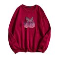 thumbnail image 2 of ICHUANYI Liquidación Moda Mujer Impresión Casual Manga Larga Señoras Sudadera Tops ICHUANYI WER202308245255, 2 of 5