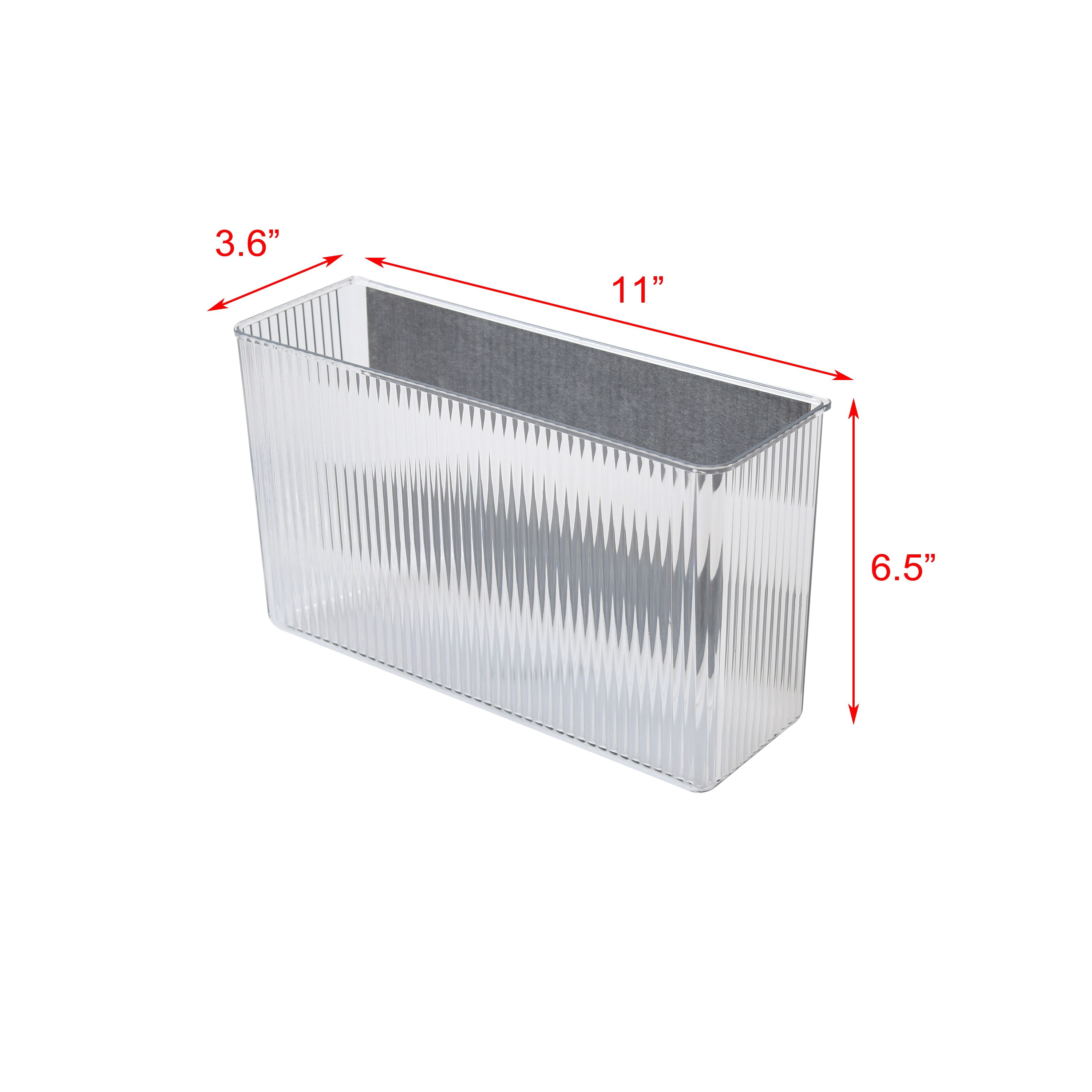 (6 pack) Mainstays Magnetic Laundry Organizer Bin for Washers and Dryers, Clear