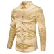thumbnail image 2 of Camisa formal ajustada de manga larga brillante de moda casual para hombre, 2 of 4