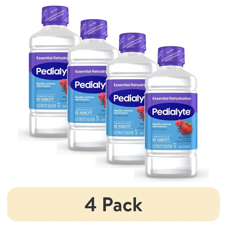 Pedialyte Essential Rehydration Drink, Iced Berry, 1L, 4 Pack photo 1