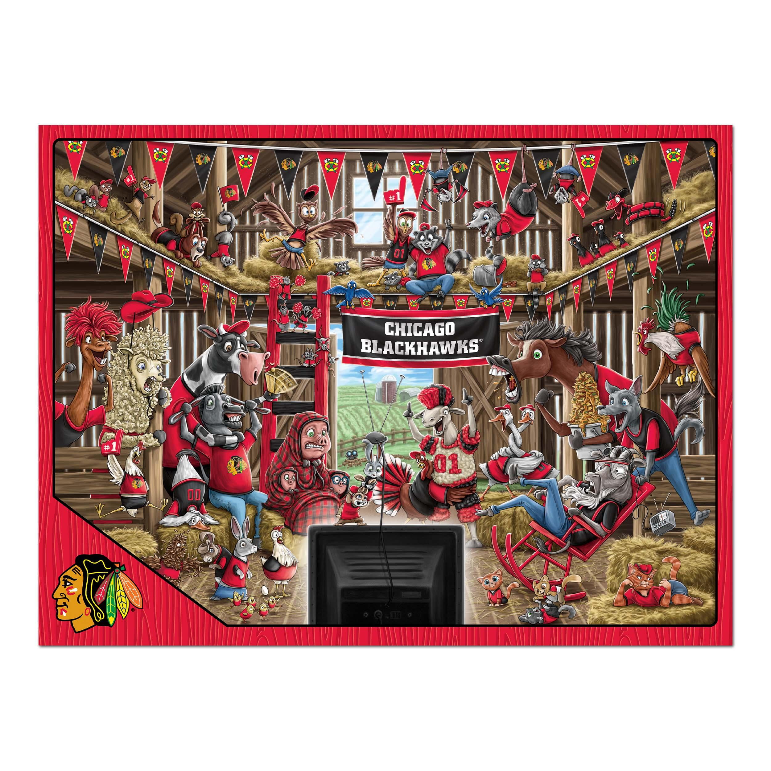 YouTheFan NHL Chicago Blackhawks Barnyard Fans Puzzle - 500 Piece