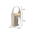 thumbnail image 3 of Leather Car Tissue Box Hanging Holder with Strap, Waterproof Multipurpose Napkin Dispenser for Car, Truck, Home, Wall-Mounted Tissue Case with Easy Refill, 3 of 7
