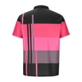 thumbnail image 5 of Afuyipoi Men's Printed Polo Shirt,Turndown Collar Casual Loose - Fitting Short - Sleeve Tees Pink S, 5 of 8