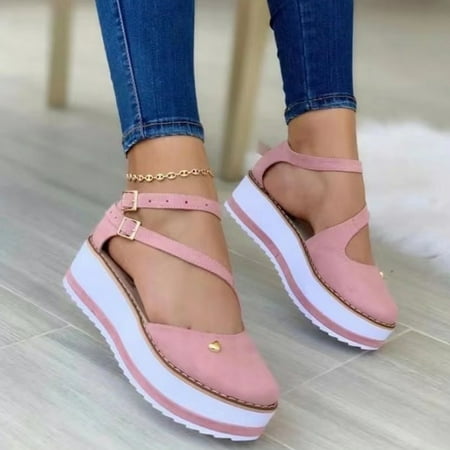 

Summer Ladies Women Flat Thick Soled Shoes Fashion Casual Beach Sandals