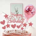 thumbnail image 1 of Neinkie 1 Set Cake Card Easy-using Glitter Paper Pentagram Birthday Topper Ballon Set for Kid, 1 of 9