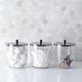 thumbnail image 2 of (2 pack) Mainstays Clear Plastic Covered Jar with Removable Chrome Lid with Knob 3-Piece Set, 2 of 7