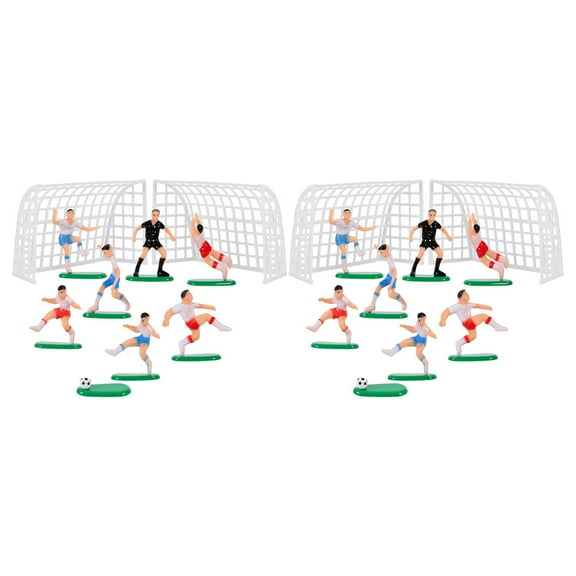FONDOTIN 2 Sets Soccer Goal Frame ABS Cake Decoration for Soccer Theme Cake Decoration