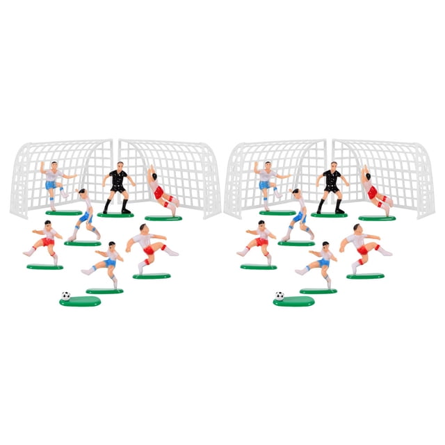 2 sets Decoraciones de pastel de cumpleaños de fútbol decoraciones de pastel de cumpleaños de fútbol decoración de fiesta con temas deportivos