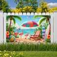 thumbnail image 5 of Colorful Design Tropical Beach Vacation Banner Decorative Summer Flamingo Palm Tree Banner for Beach Party Indoor Decoration Holiday Event, 5 of 7