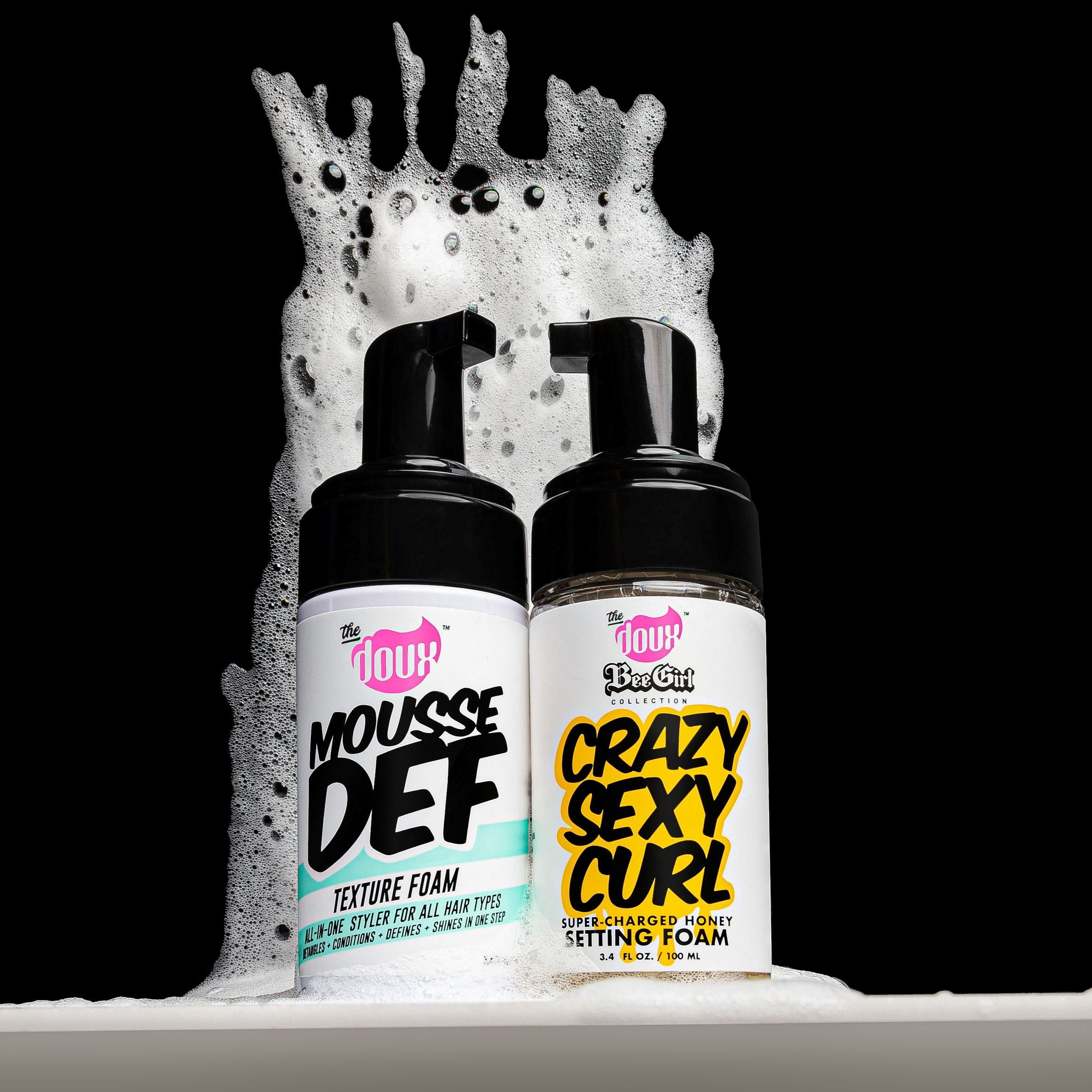 (3 pack) The Doux Bee Girl Crazy Sexy Curl Setting Foam, 3.4 fl.oz.