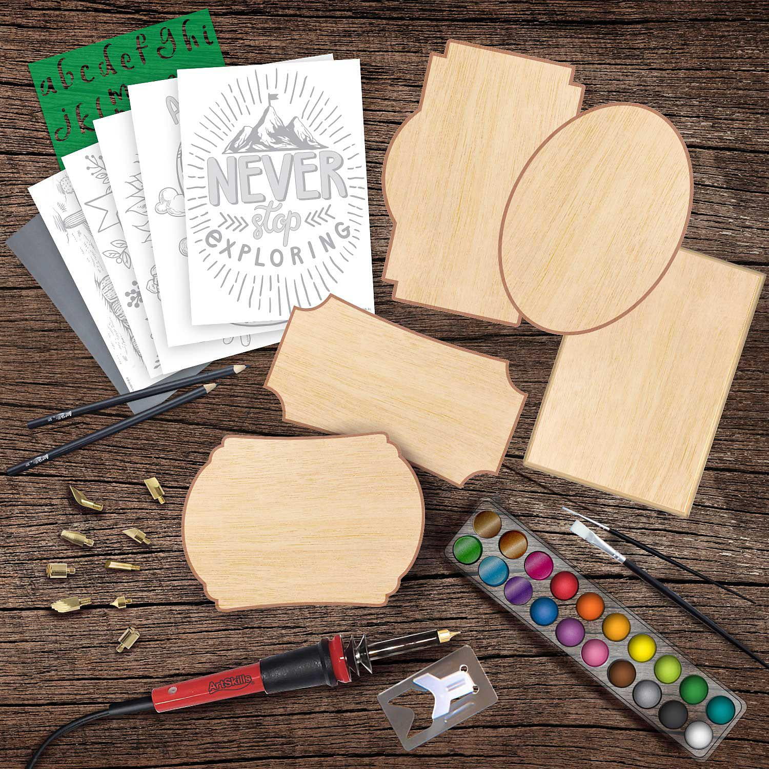 ArtSkills Wood Burning Kit, Design Studio 55-Piece Set