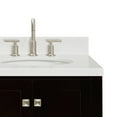 thumbnail image 4 of Ariel Cambridge 36 Inch Single Right Offset Oval Sink Bathroom Vanity With Carrara White Quartz Countertop 1.5 Edge In Espresso, 4 of 10