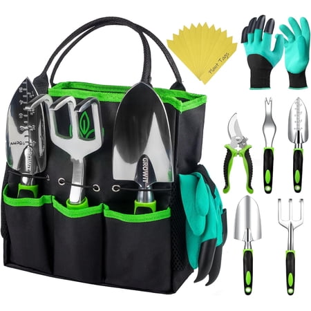 Heavy Duty Garden Tools 22 Pieces Set - Rust Proof, Durable Gardening Supplies - Ergonomic Gardening Hand Tools - Ideal Gardening Gifts for Women
