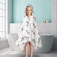thumbnail image 6 of White Ballerina Unicorn Pattern Hooded Bath Towel，50"x30" for Ages 3 To 12 Kids, Quick Dry Lightweight Soft Microfiber Hood Beach Towel Cover Up for Kids, 6 of 7