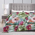 thumbnail image 3 of Cactus and Tropical Plants Soft Throw Blanket All Season Microplush Warm Blankets Lightweight Tufted Fuzzy Flannel Fleece Throws Blanket for Bed Sofa Couch 60"x50", 3 of 6