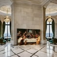 thumbnail image 5 of HFDF The Last Supper Painting Jesus Poster Jesus Picture Christian Canvas Wall Art Religious Leonardo Da Vinci Art Last Supper Painting Jesus Art Jesus Pictures for Dining Room 10x8inch Framed, 5 of 7