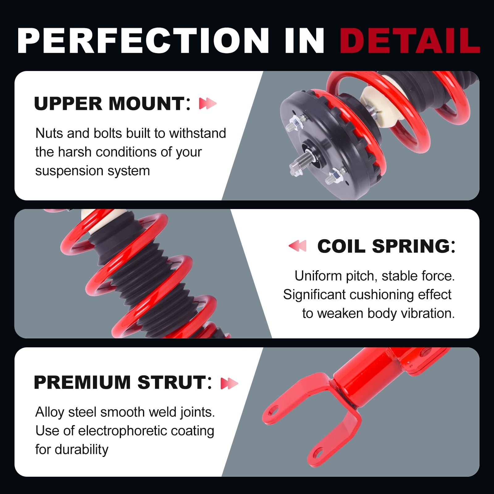 TOPAZ Pair Complete Shock Struts Assembly For Dodge Challenger Charger 2012-2022 172665