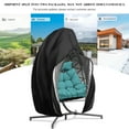 thumbnail image 6 of RADIATA Double Swing Egg Chair Loveseat with Stand for 2 Person Outdoor Indoor Patio Bedroom Gray Rattan Woven Turquoise Olefin Cushion Extra Large Size 700 lbs Capacity with Cover, 6 of 11