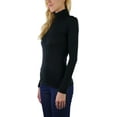 thumbnail image 5 of ToBeInStyle Women's Relaxed Fit Long Sleeve Soft and Stretchy Turtleneck Shirt - X-Large, 5 of 6