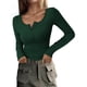 thumbnail image 1 of Camisa de Mujer PRETTYGARDEN Otoño 2025 Manga Larga Henley XXL, 1 of 9