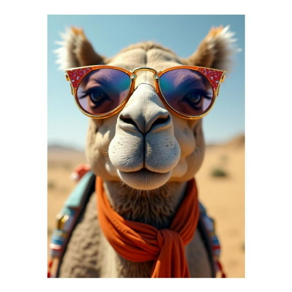 Diamond Art Kit for Adults, Cute Camel Print No.7 Diamond Painting for Adults Beginners, 5D DIY Diamond Art Painting Kits, Colorful Diamond Painting Craft for Home Decor 12x16