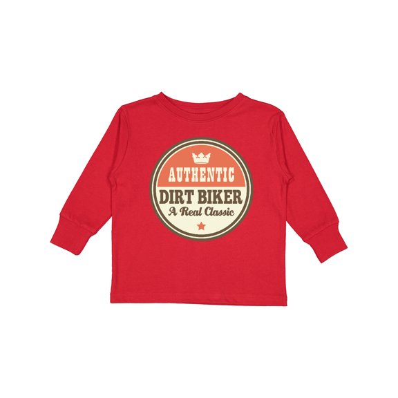 Inktastic Dirt Biker Vintage Classic Boys or Girls Long Sleeve Toddler T-Shirt