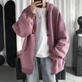 thumbnail image 6 of asdoklhq Clearance Coats Under $10.00 Plus Size,Men's Spring And Autumn Hooded Macaron Pocket Zipper Cardigan Sweater Coat, 6 of 8