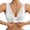 White, variant on MEICHEN Lace Edged Push Up Bras for Women Thin Breathable No Underwire Front Closure Sports Bra Womens No Show Underwear