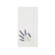 Saro Lifestyle Garden Bliss Embroidered Lavender Napkin (Set of 6)