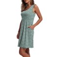 thumbnail image 4 of Vestido de verano WIHOLL 2025 sin mangas, verde primavera para mujer, 4 of 5