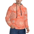 thumbnail image 2 of Rateoe Beautiful Corals Pattern Mens Hoodie, Pullover Hooded Sweatshirt, Kangaroo Pocket Hoodie Ideal for Daily Wear, Travel and Home-Medium, 2 of 7