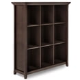 thumbnail image 1 of Simpli Home Acadian Wood 9 Cube Bibliothèque et Unité en Brun Noyer Chaud, 1 of 5