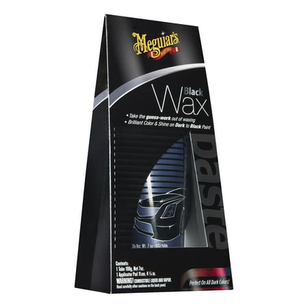 Meguiar's Black Wax - Black Car Wax Creates Deep Reflections and Gloss, G6207, 7