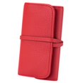 thumbnail image 4 of Estuche organizador de joyas para pendientes, de viaje, portátil, de piel sintética, para mujer, regalo práctico Rojo, 4 of 9