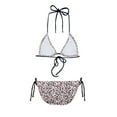 thumbnail image 5 of Suhoaziia Heart Pattern Bikini Sets for Women Sexy Comfortable Sporty Bikini Underwear with Adjustable Elastic Strap Size 2XL,String Triangle Halter Ruched Swimming Suits, 5 of 6