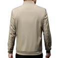 thumbnail image 4 of Stamzod Jackets for Men Long Sleeve Zip Up Bomber Jacket Men Business Casual Work Lightweight Windbreaker Khaki XXL, 4 of 6