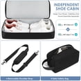 thumbnail image 3 of Bolsa de viaje ETRONIK Duffle & Gym con compartimento para zapatos, 42 L, color negro, 3 of 7