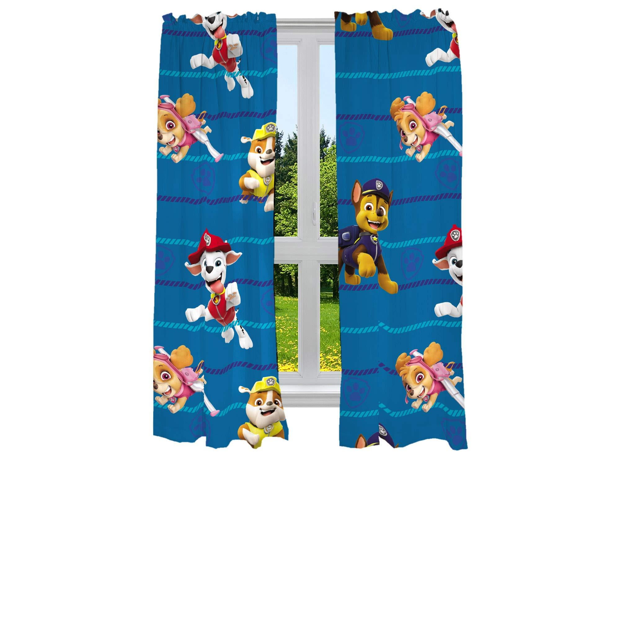 Paw Patrol Nickelodeon Curtains Panels or Valance Nursery Bedroom Blackout or Cotton YOU PICK