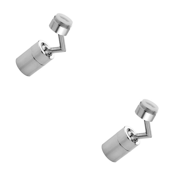 Billuyoard Grifo de agua giratorio antisalpicaduras de 720 grados, extensor de grifo de cocina, accesorios para lavabo, rociador de boquilla ajustable para Colmillos internos + externos 2piezas Billuyoard CBP141878