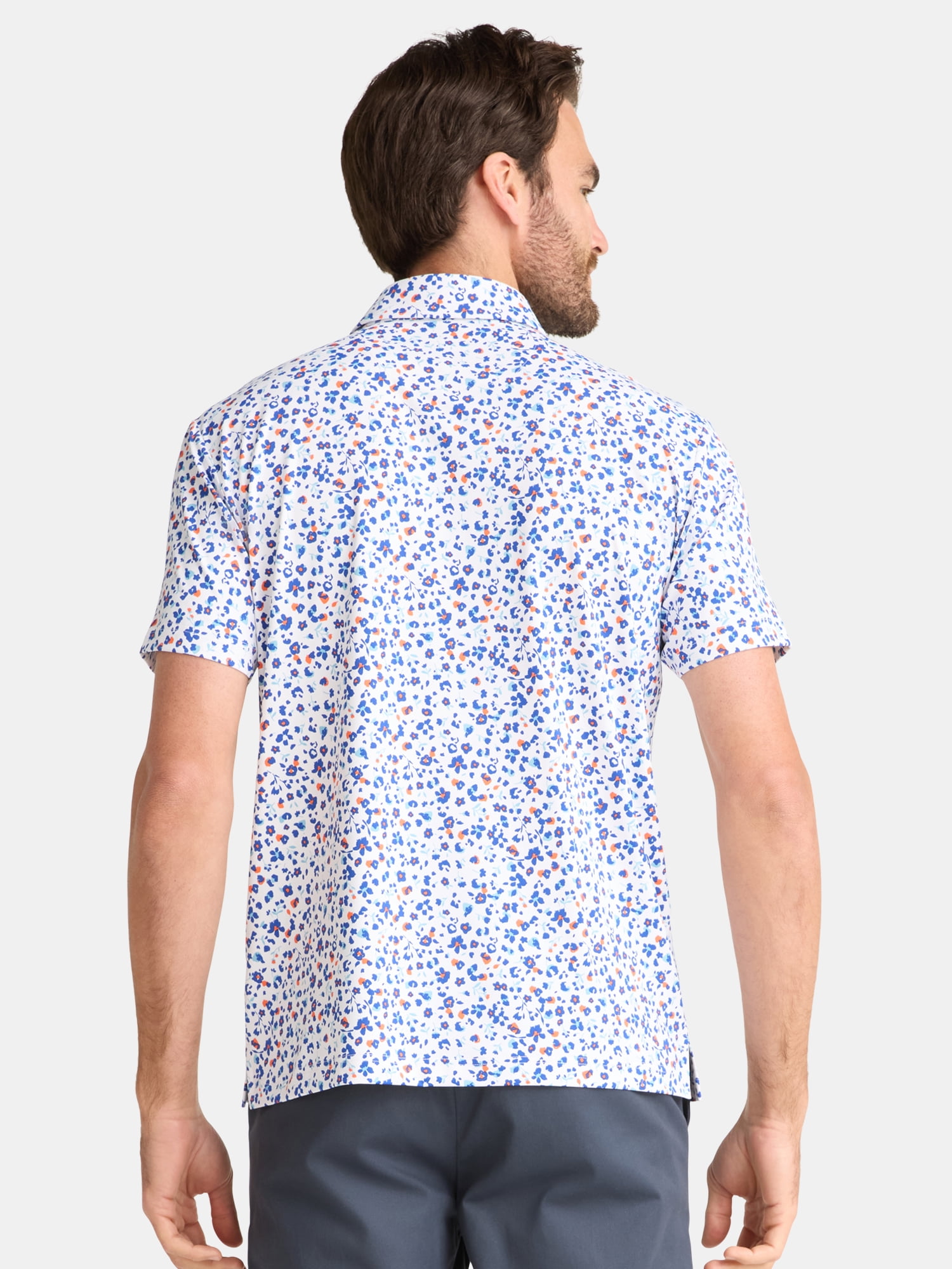 Birdie Bound Men's and Big Men's Novelty Print Golf Polo Shirt, Sizes XS-4XLT