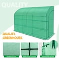 thumbnail image 6 of EAGLE PEAK 10x5x7ft Outdoor Lean to Walk-in Greenhouse with Shelf, Green, 6 of 8