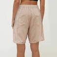 thumbnail image 4 of Dressy Bermuda Shorts for Women Casual Summer Knee Length Hiking Drawstring Trendy Golf Beach Women High Waisted Skinny Stretchy Denim Shorts Bermuda Shorts for Women Petite Women's Shorts, 4 of 6