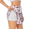 thumbnail image 3 of Lsque Pineapple Flamingo Printed Women's Running Shorts with Liner Pockets,Elastic Quick Dry Workout Athletic Gym Yoga Shorts,Womens High Waist Shorts-X-Large, 3 of 9