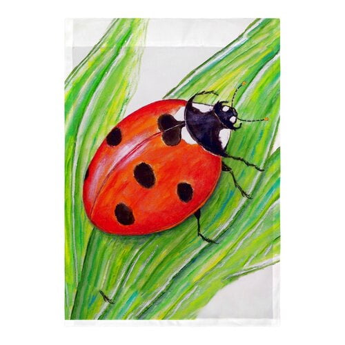 Betsy Drake Interiors Ladybug 2 Sided Polyester Garden Flag Walmart Com Walmart Com