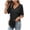 Black, variant on Lmnyox Womens Summer Hooded Shirt Fashion Solid Short Sleeve V Neck Blouses Casual Trendy Hoodies Tops for Women
