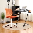 thumbnail image 3 of Homy Casa Folding TV Tray Table with Cup Holder and Wheels, Adjustable Sofa Bed Desk with 4 Heights & 3 Tilt Angles, 3 of 8